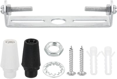 Plafondlamp Plaatset - Montageplaat Armatuur - Lampen Ophangen - Roestbestendig Koolstofstaal - 75 mm - Zilver