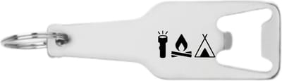 Akyol - kamperen flesopener - Kamperen - mensen die kamperen kampeerders - natuur, tent, kampvuur, buitenleven, avontuur. - 105 x 25mm