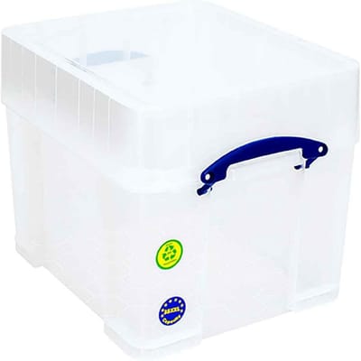 Opbergdoos XXL - Opbergbak - Huis Organiseren - Stapelbaar Transparant - 35 Liter - Transparant
