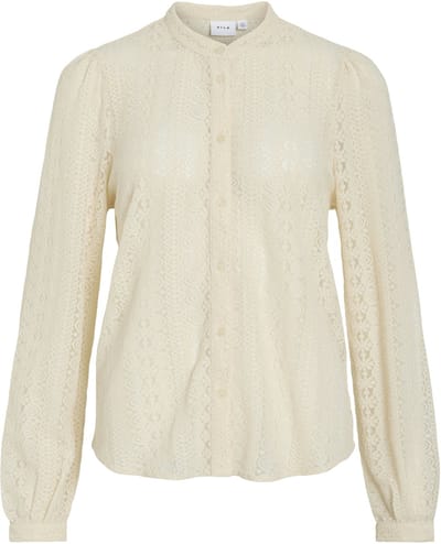 VILA - VICHIKKA LACE L/S SHIRT- NOOS - Dames - Blouses