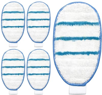 Dailygoods- Reinigingspads 5 Pack - Wasbare Microfiber - Vervanging voor Stoom Mop - Geschikt voor Black Decker - Effectieve Reiniging - Zacht en Herbruikbaar - Mopdoeken