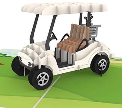 3D Pop-upkaart voor Golfers - Verjaardagskaart of Geldcadeau voor Golfspelers