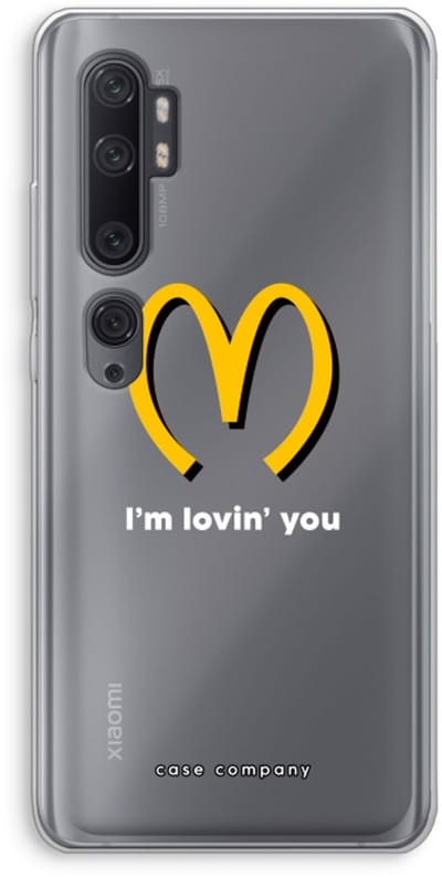Case Company® - Hoesje geschikt voor Xiaomi Mi Note 10 hoesje - I'm lovin' you - Soft Cover Telefoonhoesje - Bescherming aan alle Kanten en Schermrand