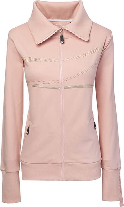PK International - Vest - Sweatvest - Pablo - Opstaande kraag - Steentjes - Pailletten - Flamingo Rosy - Roze - XS/34