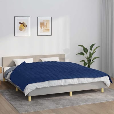 vidaXL - Verzwaringsdeken - 155x220 - cm - 7 - kg - stof - blauw