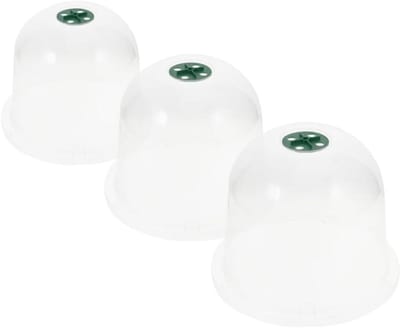 Plantenkoepels 3 Stuks - Mini Kasklok - Zaailingen Beschermen - Vorst Bescherming - 26x21x21 CM - Transparant