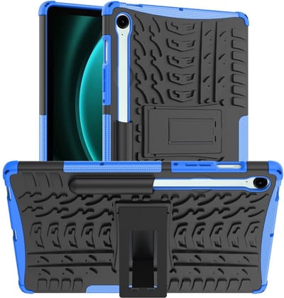 Coverup Tablethoes geschikt voor Samsung Galaxy Tab S10 FE / S9 FE Hoesje - Rugged Kickstand Back Cover - Blauw