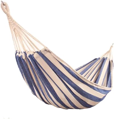 Draagbare Hangstoel - Lichtgewicht Relaxstoel - Buiten Ontspannen - Eenvoudige Installatie - 200x150 cm - Wit Blauw