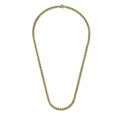 Frank 1967 7FN-0054 Stalen Koordcollier - Ketting - 60cm - 4mm Dikte - Staal - Antraciet - Cadeau voor mannen