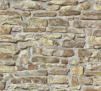 TOSCAANSE STENEN BEHANG | industrieel - Beige Geel Bruin - A.S. Création Elements 2