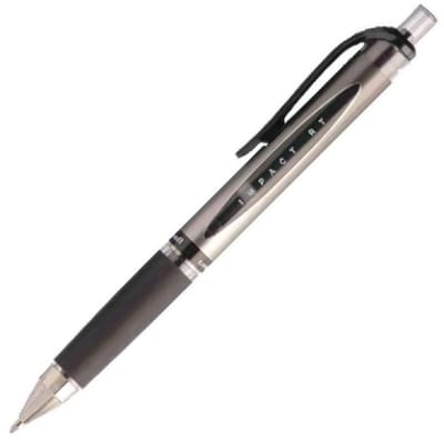 SnelShoppen - 5-delige Gelpennen Set - Uniball Gel Impact RT UMN 15210S N Zwart - Gelpennen voor Thuis, School, Kantoor - Ideaal voor Creatief Schrijv