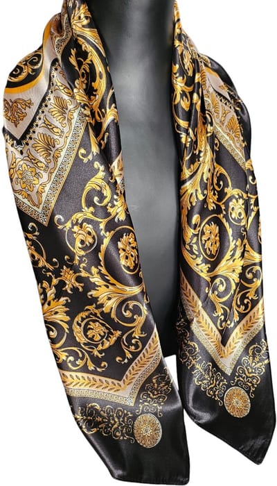 Dames sjaal satijn geelgoud kleurig -Youhomy accessoires Silk feeling sjaal 90x90 CM - Dunne vierkant satijn sjaal - zijden sjaal- Luxe shawl- Omslagsjaal- Valentijnsdag cadeau| Moederdag cadeau