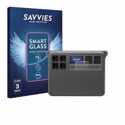 3 Stuks Savvies Screenprotector - geschikt voor DJI Power 2000 - beschermfolie glas transparant