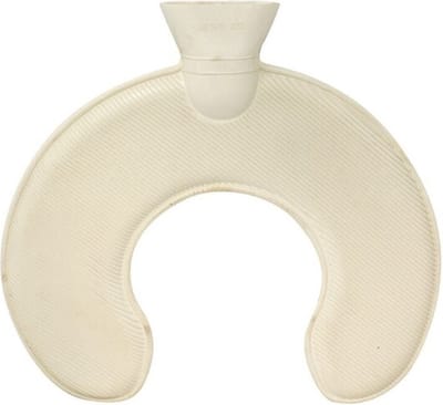 Concorde Warmwater kruik voor de nek - 1 liter - 34 x 4,5 x 31 cm - beige - ontspannend en pijn verlichtend