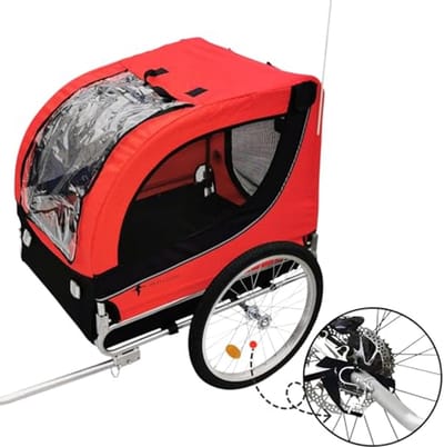 Hondenaanhanger Fiets voor Honden tot 40 kg - Comfortabele en Ondersteunende Hondentransporter