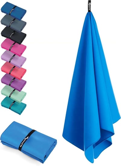 Microvezel handdoeken - Sneldrogende doeken - Sport en reizen - Compact en lichtgewicht - 140x70cm - Sky Blue