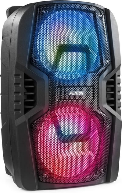 Party speaker Bluetooth - Fenton FT208 LED - 500 Watt - partybox speaker op accu - incl microfoon - karaoke set