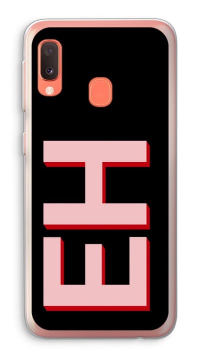 Gepersonaliseerd - Case Company® - Hoesje geschikt voor Samsung Galaxy A20e hoesje - Monogram - Soft Cover Telefoonhoesje - Bescherming aan alle Kanten en Schermrand