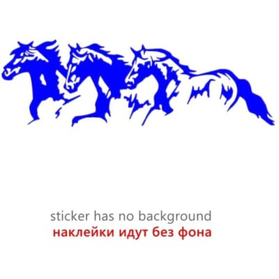 Ck3386 #Running Horses Vinyl Autosticker Waterdicht Cool Waterdicht Verwijderbare sticker Zelfklevende auto-autostickers 30x9.6 cm