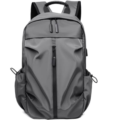 Laptop Rugzak 15.6 inch - Handbagage 40x30x14cm - Waterafstotend - Met USB Oplaadpoort - Ideaal voor Werk en School - Grijs