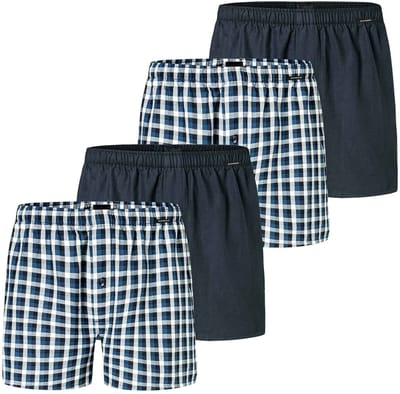 SCHIESSER Geweven boxershorts Verpakking van 4