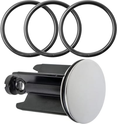 rubberen afdichtring voor wastafelplug, 3 st., Buiten-Ø 38mm, Binnen-Ø 32mm, Te gebruiken met Ø 40mm douchestoppen, Vervangende afdichting voor badkamerpluggen, Afvoerstopper reparatieset