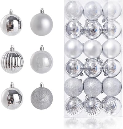 36 Stuks Kerstboom Decoratieballen 30mm - Mat en Glanzend Kerstbal Set voor Feestelijke Versiering
