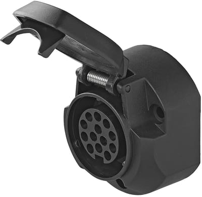 ProPlus Stekkerdoos 13-polig - Type Jaeger - Met Micro Switch - Zwart