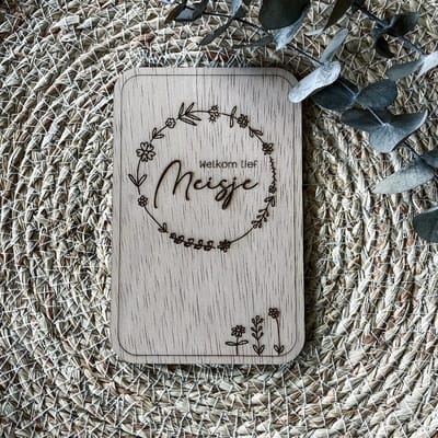 Felicitatiekaart geboorte meisje – welkom lief meisje