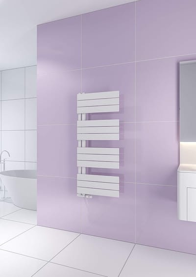 Design Paneelradiator Badkamer 1200x500 mm - Elektrisch of CV - Rechte Aansluiting 50mm - Wit