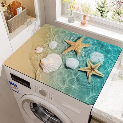 Wasmachine Onderlegger 60 x 60 cm - Universele Wasmachine Bescherming - Zacht en Aanpasbaar voor Wasmachine en Droger in Badkamers
