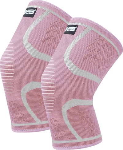 U Fit One 2 Stuks Knie Brace - Knee Sleeves - Kniebeschermers - Knieband - Knee Support & Bandage - Sportbrace - Maat S - Roze