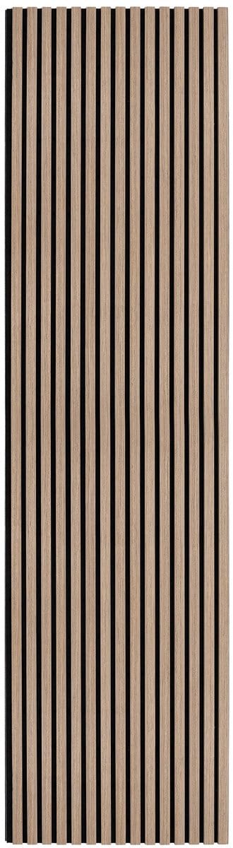 Akoestisch lat wandpaneel - licht walnoot - 240x60 cm - vlamvertragend