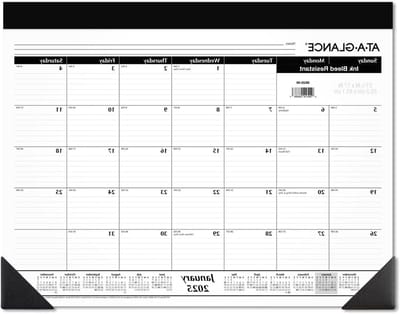 AT-A-GLANCE 2025 Bureaukalender, Maandelijks, Bureau-onderlegger, 21-3/4" x 17", Standaard (SK220025)