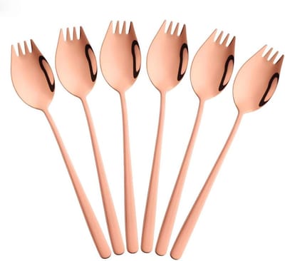 RVS Spork Set van 6 Stuks voor Keuken, Kamperen, Wandelen en Picknicken - Multifunctioneel Bestek