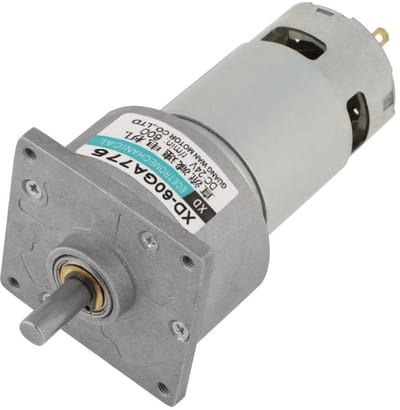 DC12V/24V 35W Mini DC Transmissiemotor Metaal Snelheidsregelbare Grote Koppelmotor CW/CCW (24V 600rpm)