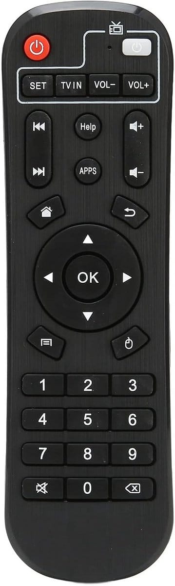 SnelShoppen - TV Afstandsbediening Vervanging met Grote Knoppen voor H96 H96 PRO H96 PRO+ H96 MAX H2 X96 TV Box - Eenvoudig in Gebruik, Geen Programme