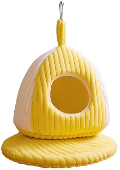 Dailygoods- Vogelnest Warm - Hangmat voor Vogels - Verwijderbare Katoenen Pad - Ophangring - Comfortabel Nesthuis - Geschikt voor Papegaaien - Vogelnesthuis