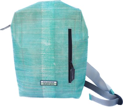 green-goose® Kinder Rugzak Silnice | Turquoise | Backpack Rugtas van Upcycled Vrachtwagenzeil | Stevig en Duurzaam | 23x33x8cm | Gerecycled Materiaal uit Europa