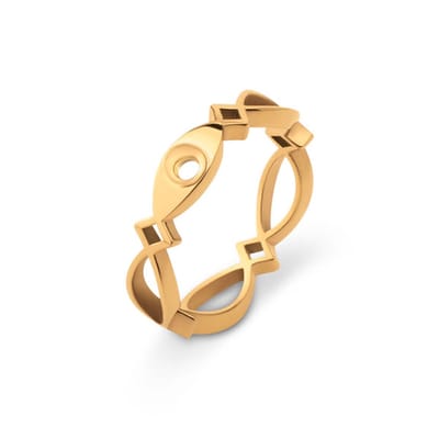 Melano Twisted Ring Trix Goud Maat 50
