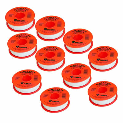 10 Rollen Teflon Tape voor Sanitaire Schroefdraad Afdichting - PTFE