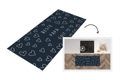 Keukenloper - Loper keuken - Cadeau papa - Quote - Vaderdag - Beste papa ooit - Spreuken - 120x50 cm - Keukenloper vinyl