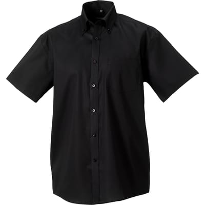 Russell Collectie Heren Korte Mouw Ultiem Niet-Ijzershirt (Zwart)