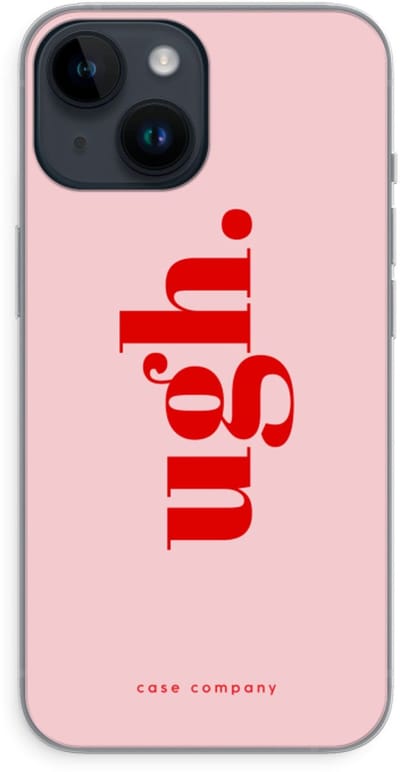 Case Company® - Hoesje geschikt voor iPhone 14 hoesje - Ugh - Soft Cover Telefoonhoesje - Bescherming aan alle Kanten en Schermrand