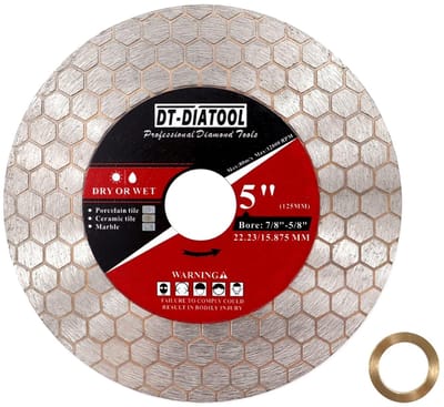 5 Inch Diamantzaagblad voor Tegels, Keramiek en Marmer - Geschikt voor Haakse Slijpers