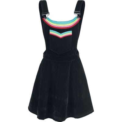 Jawbreaker Mini-jurk - Double Rainbow Dress - M tot XL - voor Vrouwen - zwart