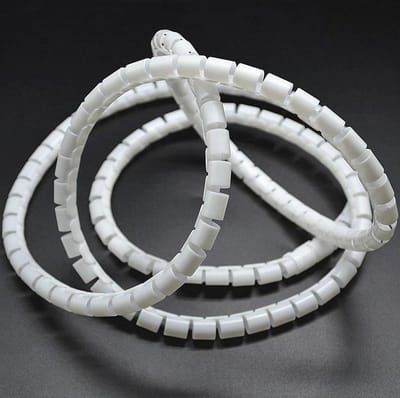 Finnacle - Spiraal Kabelslang - Kabel Management Organizer Slang - Op Maat Te Knippen - Spiraalslang Met Rijgtool - 16mm 2M - Wit