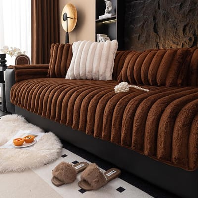 Moderne Minimalistische Scandinavische Stijl Bankhoes Winter Antislip Verdikt Zitkussen Effen Kleur Volledige Dekking Bankstel Hoes Doek 70x70cm 1pcs