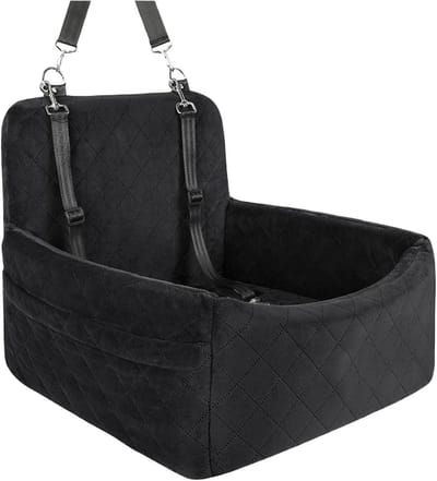 Autostoel Huisdieren - Dierenmand Auto - Veilig Reizen - Afneembare Hoes - 45 x 30 x 5 cm - Zwart