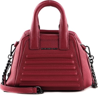 MANDARINA DUCK Leren Handtas Schoudertas I-Con Crossover Rumba Red Donkerrood